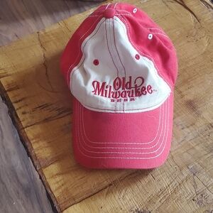 Old Milwaukee Red and White Cap